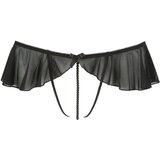 Cottelli Otvorene biserne tange s volanima (crne) - XL | shoptok.hr