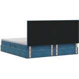  Krevet s madracem i skladištem Tamno plava 200 x 200 cm Baršun | shoptok.hr