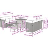  Set vrtnog kauča od 9 dijelova s jastucima crni poli ratan akacija | shoptok.hr