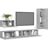  4-dijelni set TV ormarića siva boja betona od iverice | shoptok.hr