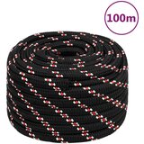 vidaXL Brodski konop crni 20 mm 100 m od polipropilena | shoptok.hr