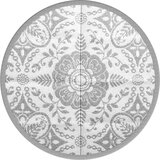 Maison Chic Zunanja Preproga, Rug svetlo siva Ø200 cm PP, (22122673) | Shoptok.si