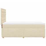  Krevet s oprugama i madracem krem 90 x 190 cm od tkanine | shoptok.hr