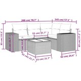  5-dijelna vrtna garnitura s jastucima svijetlosiva poliratan | shoptok.hr