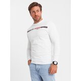Ombre Longsleeve męski z nadrukiem - biały 2 OM-LSPT | Shoptok.si
