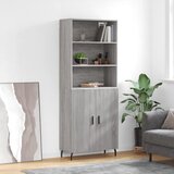 vidaXL Visoka komoda siva sonome 69 5x34x180 cm od konstruiranog drva | shoptok.hr