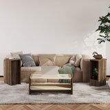 Hanah home set klub stolova Amon, travertin / antik / orah | Eponuda.com
