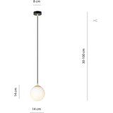  Visilica na sajli ROYAL 1xE14/10W/230V, prečnik 14 cm, crne boje | Eponuda.com