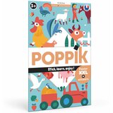 Poppik Edukativni poster s nalepnicama Mini otkrića: Farma