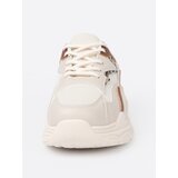 Shelvt Beige women's sneakers with a thick sole | shoptok.hr