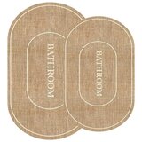 Mila Home Rjave/kremno bele kopalniške preproge v kompletu 2 ks 60x90 cm Jute Look – Cene
