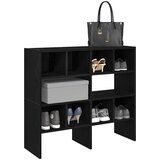 vidaXL Regal za čevlje 2 kosa zložljiva črn hrast 89,5x30x40 cm | Shoptok.si