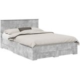  Krevetna konstrukcija s ladicama Betonski sivi 140 x 200 cm | shoptok.hr