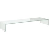 vidaXL Stalak za TV /Monitor Staklo Bijeli 100x30x13 cm | shoptok.hr