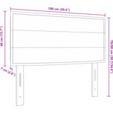 vidaXL LED uzglavlje Tamnosivo 100 cm Tkanina | shoptok.hr