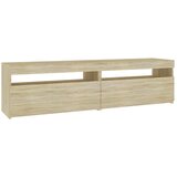 TV ormarići s LED svjetlima 2 kom boja hrasta 75 x 35 x 40 cm | shoptok.hr