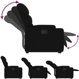  Naslonjač na podizanje od tkanine crni | shoptok.hr