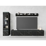 P & B Dnevni Regal Vera, Črna Marmorirana, 3-Delno, Led | Shoptok.si