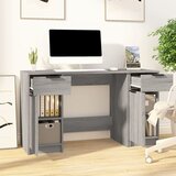  Radni stol s ormarićem boja hrasta sonome od konstruiranog drva | Shoptok.si