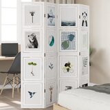 vidaXL Paravan 4-delni bel trden les pavlovnije | Shoptok.si