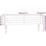  Vzglavje z ušesi temno sivo 183x16x78/88 cm blago, (20932488) | Shoptok.si