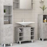 The Living Store Kopalniška omarica betonsko siva 60x32x53,5 cm iverna plošča - Kopalniška Omarica, (21436772) Cene