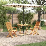 vidaXL Set od 2 Prirodna drva Čvrsto drvo akacije Stol dužine 70 cm | shoptok.hr