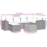  7-dijelni set vrtnih sofa od poliratana s jastucima bež 83 x 62 x 69 cm | shoptok.hr