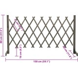  Vrtna rešetkasta ograda siva 150 x 80 cm od masivne jelovine | shoptok.hr