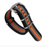 INF pas za uro nato iz najlonskega platna z zaponko iz nerjavečega jekla orange 24 mm, (21730003) | Shoptok.si