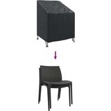 vidaXL Pokrov za vrtn stol Črna 75 x 78 x 65 / 100 cm 210D tkanina | Shoptok.si