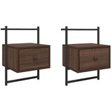  Noćni ormarići zidni 2 kom boja hrasta 35 x 30 x 51 cm drveni | Eponuda.com