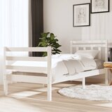 Maison Chic Posteljni okvir - Enojna postelja - Postelja za odrasle bel 90x190 cm trden les-J6230, (21766868) | Shoptok.si