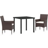  3-delni vrtnarski jedilni set Rjava Poli Ratan, (22087360) | Shoptok.si
