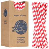 GSG24 BIO ekološke papirnate slamice PAPIRNATE SLAMICE 6/205mm - bele in rdeče 250 kom., (21384031) | Shoptok.si