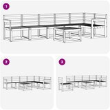  Set vanjskih sofa 7 pcs Bijela Čvrsto drvo akacije | Eponuda.com