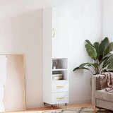  Visoka komoda sjajna bijela 34 5x34x180 cm konstruirano drvo Cijene