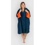 Fullzip Towel Robe Organic Cotton Surf poncho blue