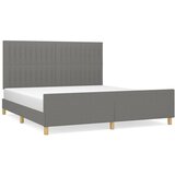 Maison Chic Posteljni okvir - Dvoposteljna postelja - Zakonska postelja brez vzmetnice temno siv 180x200 cm tkanina-J4408, (21760814) Cene