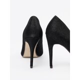 SEASTAR Black glitter pumps with open toes | Shoptok.si