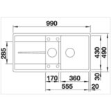 Blanco sudoper METRA 6 S-F SILGRANIT ANTRACIT, s dalj.upr. | shoptok.hr