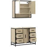 vidaXL 2-dijelni set kupaonskog namještaja boja hrasta sonome drveni | shoptok.hr