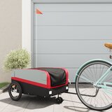 The Living Store Kolesarska prikolica črna in rdeča 45 kg železo - Kolesarska Prikolica, (21657977) | Shoptok.si