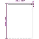 Zavjese sa zavjesama Cvjetni Bijelo 200 x 280 cm Poliester | shoptok.hr