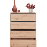 CARRYHOME komoda, antracit, barve hrasta | Shoptok.si