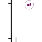  Ručke za ormarić 5 kom crne 480 mm od nehrđajućeg čelika | shoptok.hr