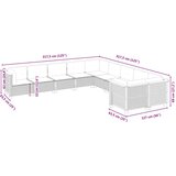 vidaXL 10-dijelni set vrtnih sofa s jastucima bež od poliratana | shoptok.hr