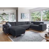 Miuform Antracitno siva sklopiva/s prostorom za odlaganje kutna garnitura (s desnim kutom/u obliku slova "U") Classy Sophie – | shoptok.hr