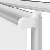 vidaXL rolo zatemnjena bela 125x130cm tkanina širina 121,6cm poliester | Shoptok.si