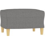  Fotelja s tabureom tamnosiva 60 cm od tkanine | shoptok.hr